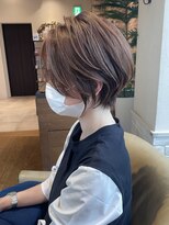 《30代40代》白髪ぼかしハイライト×前下がりボブ【イケダ】
