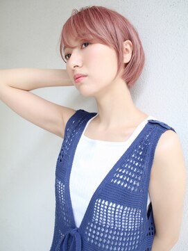 ブゾン(buZon) 【buZonブゾン】ショートボブ×ビンクベージュカラー