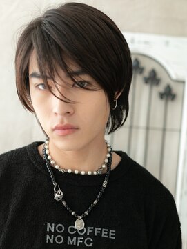 モッズヘアメン 札幌月寒店(mod's hair men) 斜めバングポイント！無造作セクシー黒髪ボブウルフk札幌月寒