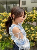 大人かわいい小顔顔まわりカット/顔まわりレイヤーカット