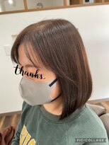 ヘアーデザインスペース リプル(hair design space Ripple) 自然なボブヘア(白髪染めヘアカラー)