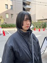 カフ(CAF)&nbsp;CAF FUKO ダークオリーブグレー/ステップカットボブ/大阪/心斎橋