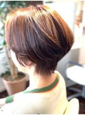 白髪ぼかしヘアカラー,大人ショートヘア,髪質改善