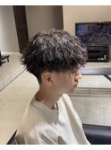 波巻きパーマ