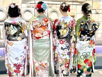 デュークス(DOUX)の写真/成人式、七五三など大切な日の着付けはお任せください☆ヘアセットとの組み合わせで、より華やかに可愛く♪
