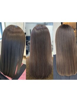 毛先まで自然なストレートを実現☆◎クセや広がりを抑えまとまりのある艶髪に♪毎朝のお手入れも簡単☆