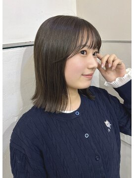ネオリーブアイム 横浜西口店(Neolive aim) カーキブラウン☆切りっぱなしボブ【横浜】nana