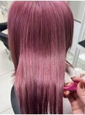 【髪質改善カラー】ハイトーンピンクカラー