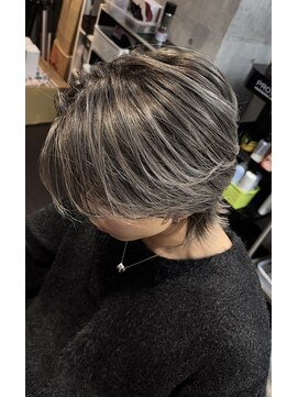 ヘア フラッグ 西葛西店(hair flag) 【メンズバレイヤージュ】センターパートウルフ