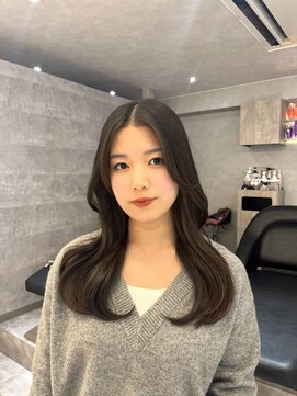 エヌ 大阪梅田店(enu) 【大阪梅田】グレージュカラー×顔まわりカット
