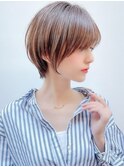 チェリーブラウンミニウルフホワイトグレージュデジタルパーマ