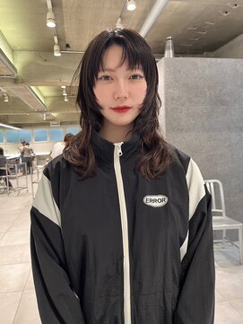 ダブ アオヤマ(DaB AOYAMA) 顔まわりカットデザインウルフカット似合わせカット