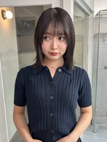 カシェル トウキョウ(Cashel Tokyo)&nbsp;地毛風カラー ボブ 切りっぱなし 暗髪カラー 顔周りレイヤー