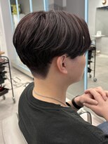 プリアバイポプルス 渋谷(pria by popls) フェザーパーマシャドウパーマダークブラウン毛流れパーマ