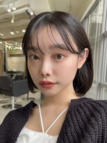 メゾンアクア 表参道(Maison ACQUA) 切りっぱなしボブナチュラルボブミディアム前髪縮毛矯正表参道