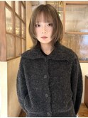 小顔 レイヤーウルフ ブラウンベージュ
