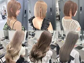 LUVISM 栄店/名古屋/ダブルカラー/ブリーチ/顔周りレイヤー/学割【5月1日OPEN(予定)】の写真/透明感＆抜け感◎理想の髪色はダブルカラーで♪♪