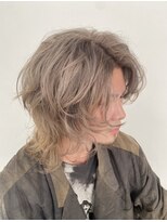 アクト(ACT) メンズウルフ×ハイトーン×ニュアンスパーマ