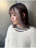 フェイスフレーミングカラー/ブリーチ/ホワイト/ダブルカラー