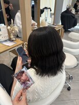 アヴァンス 広島本通店(AVANCE.)&nbsp;着物ヘア/ダークアッシュ/ミディアムレイヤーカット/広島
