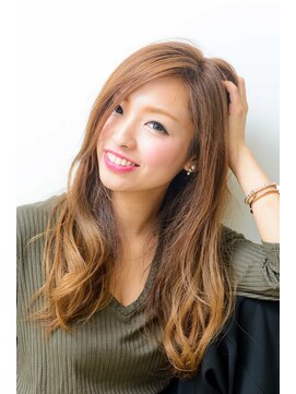 美容室ポケット エクステプルエクステベージュカラーハイトーン