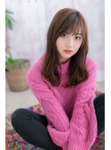 毛先カールで女子力UP♪くせ毛風愛されセミディ