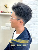 ミウミウヘア(miu miu hair)&nbsp;束感アップバング♪グラデーション 刈り上げ☆