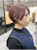 ショートボブ×ピンク×髪質改善カラー