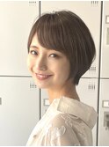 30代40代50代　大人女性/前髪ありショートボブ/ショートヘアUP