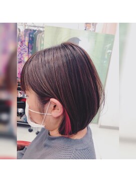 キセイ イオン多賀城店(KISEI) ボブスタイル×イヤリングカラー