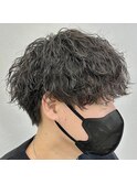 マッシュウルフ波巻きツイストスパイラルパーマ