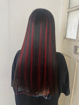 ハイエクステンション 京都駅前店(Hi-Extension) ポイントメッシュ レッド ★ mao_25