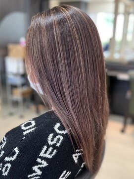 ヘアークリアー せんげん台 個性派大人のアッシュバイオレット20代30代 バレイヤージュ