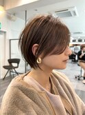 大人ラフウェーブ20代30代40代ボブブラウンスウィングショート