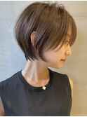 イメチェンショート外はねボブ美髪ブルーブラックワイドバング