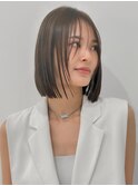 切りっぱなしボブ顔周りレイヤーカット【 大阪 上新庄】