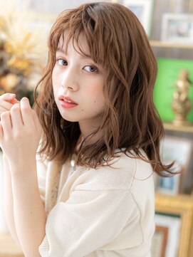 カバーヘア ブリス 大宮西口(COVER HAIR bliss) 韓国風くびレイヤー外ハネロブウェットヘアc6大宮20代30代40代