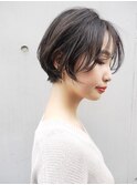 【morio札幌】札幌ショート　大人かわいい黒髪丸みショートボブ