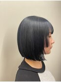 ネイビー×姫カットレイヤー