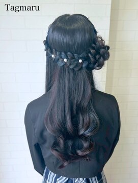 タグマル くるみちゃんヘア☆編み込みハーフ