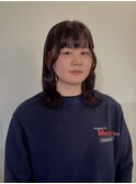 レッドブラウンカラー　　ポイントブリーチ