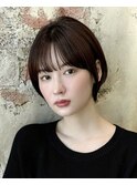 (岩田莉奈)地毛風縮毛矯正美髪髪質改善ショートボブ　新宿