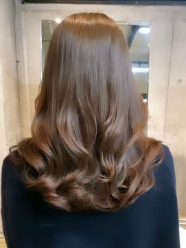 エインアンリー 明治神宮前(AIN.ANLY.) ◎デジタルパーマミディアムヘアコテ巻き風パーマ縮毛矯正韓国風