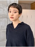 ベリショ.ピクシーショート 顔周り レイヤー パーマ くせ毛風  