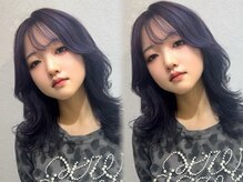 《*モードな印象を与える、寒色系カラー*》ナチュラルな質感で、色落ち後も透明感溢れる髪色に＊[髪質改善]