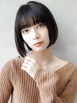 ギークス(GEEKS) 【GEEKS渋谷】重めボブ/シアーブラック/冬ヘア/20代30代/透明感