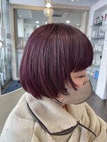 ベルフェミンキルン(Belle femin kilun)&nbsp;カシスカラー 顔周りカット ボブレイヤー 前髪カット 20代