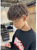 刈り上げマッシュ×縦落ちツイスパ