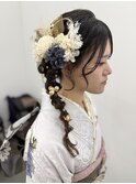 成人式前撮り編み下ろしヘアアレンジ☆