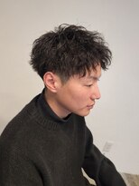 ニアウ 伊勢崎連取店(Niau)&nbsp;刈り上げアップバングショートツイストスパイラルパーマ